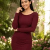 Women’s Bodycon Ribbed Mini Dress – Stretchy Slim Fit One Piece