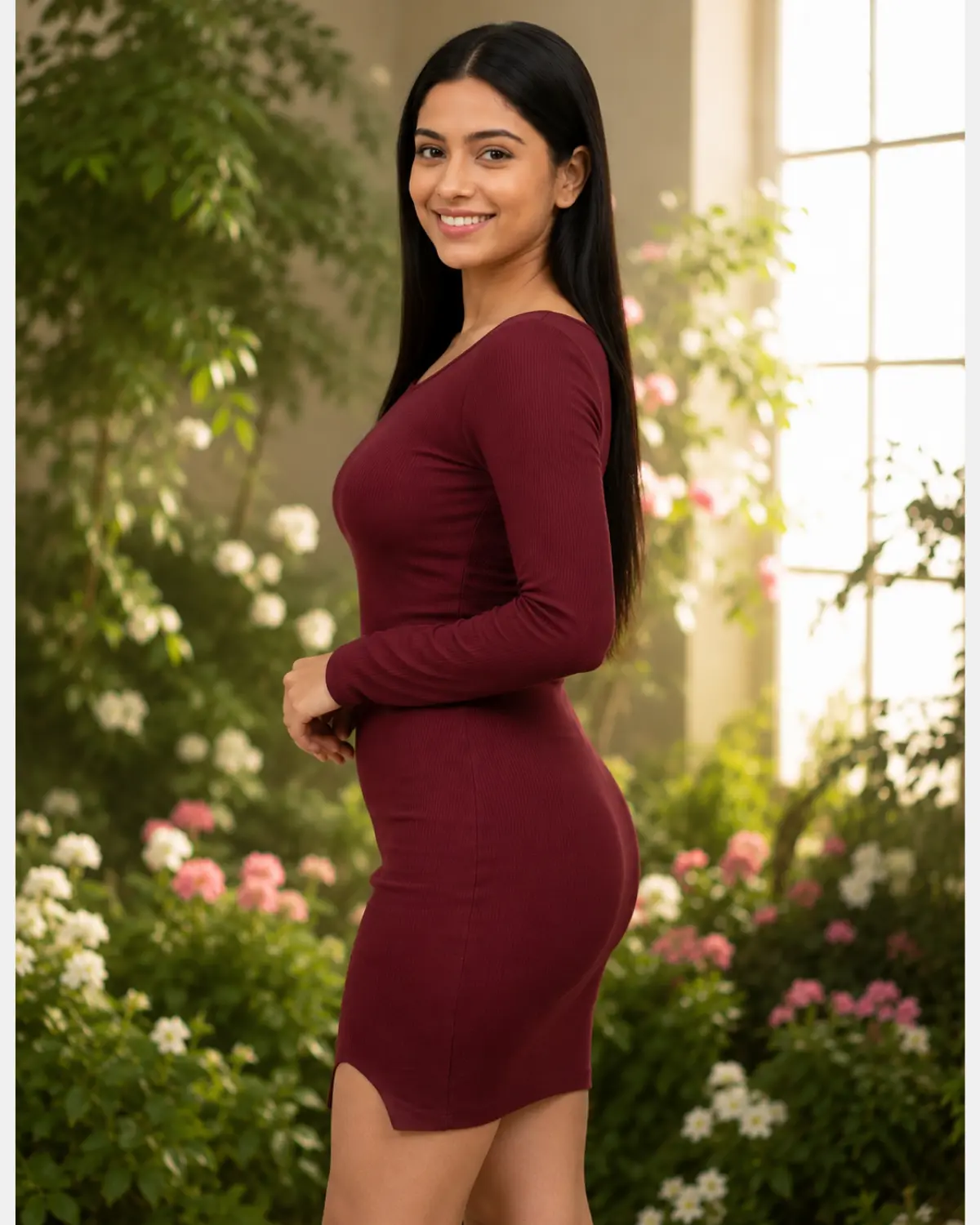 Women’s Bodycon Ribbed Mini Dress – Stretchy Slim Fit One Piece - Image 3
